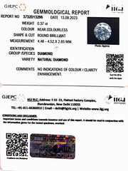 0.37/Cents Natural Diamond with Govt. Lab Certificate (120000)